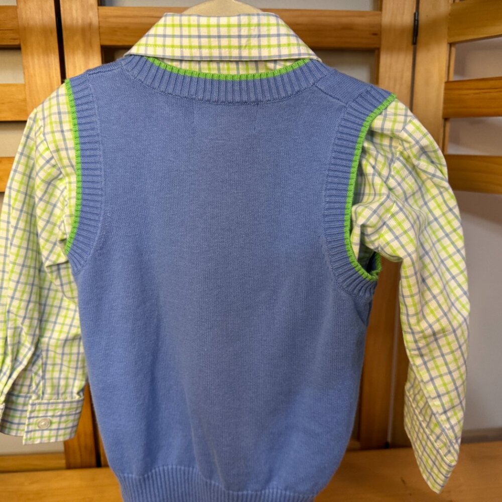 Good Lad Boys Dress Shirt & Argyle Sweater Vest Set Size 2 - Picture 3 of 8